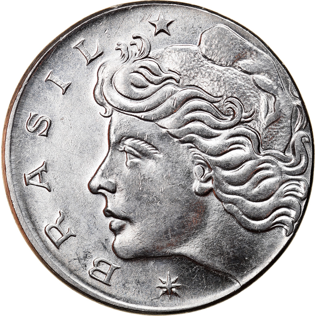 Coin, Brazil, 50 Centavos, 1975, planchet error, , Stainless Steel