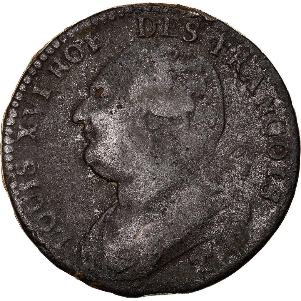 Coin, France, 12 deniers françois, 12 Deniers, 1792, Nantes, , Bronze