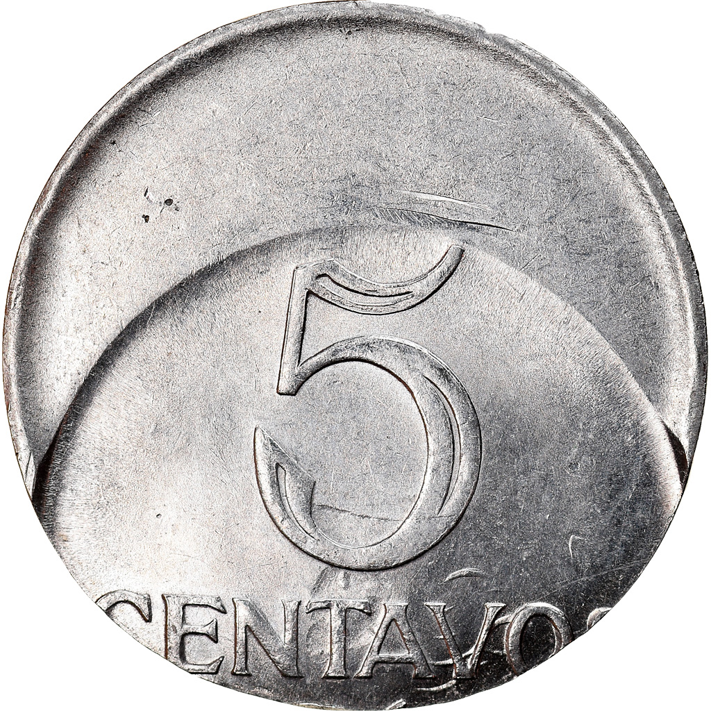 Coin, Brazil, 5 Centavos, error off center strike, , Stainless Steel