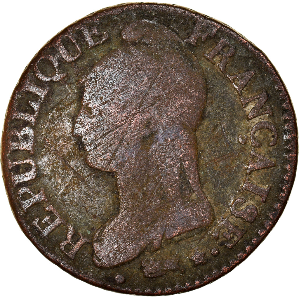 Coin, France, Dupré, 5 Centimes, AN 7, Paris, , Bronze, KM:640.1