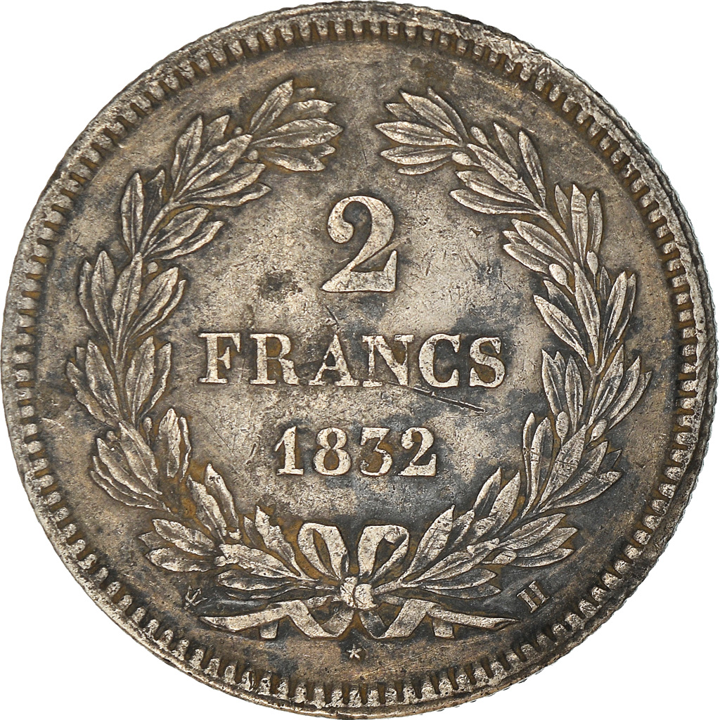 Coin, France, Louis-Philippe, 2 Francs, 1832, La Rochelle, , Silver