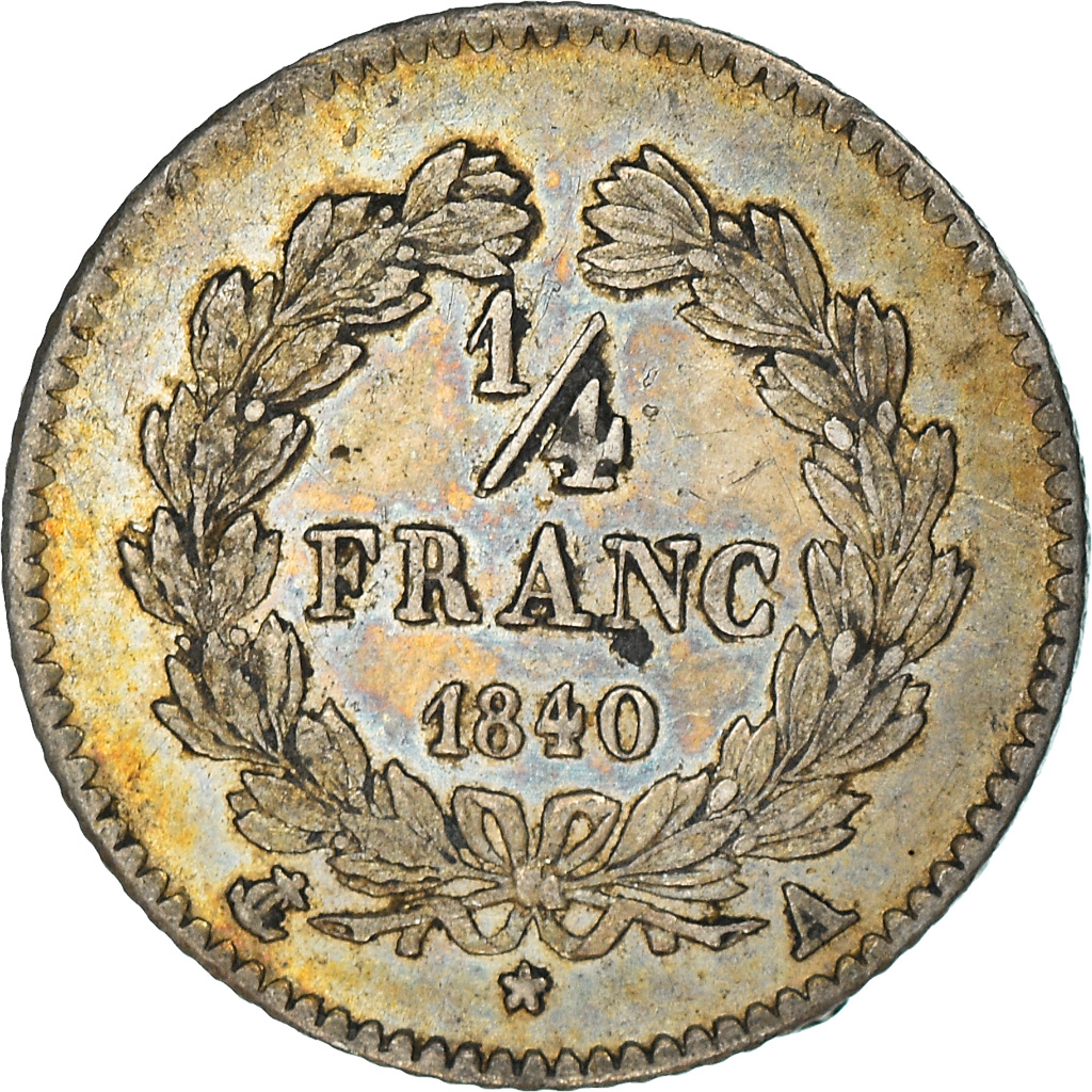 Coin, France, Louis-Philippe, 1/4 Franc, 1840, Paris, , Silver