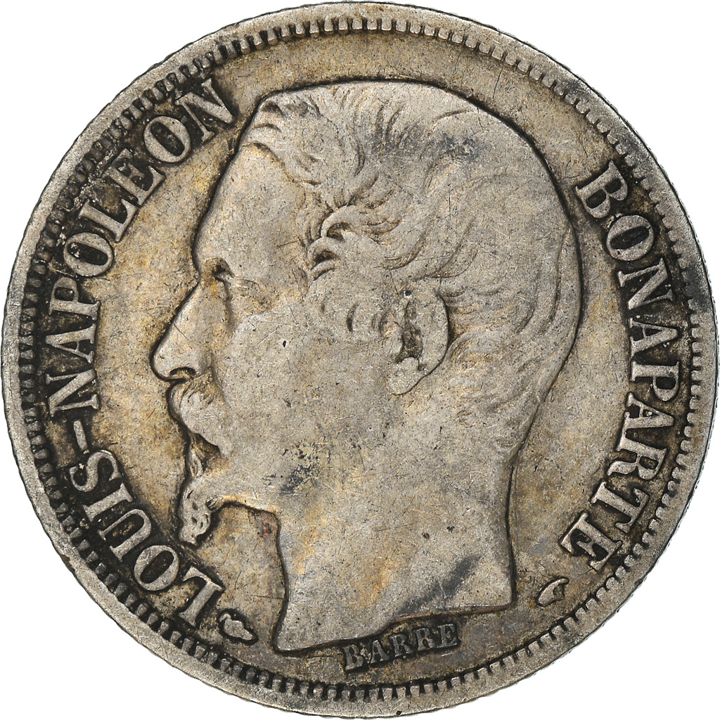 Coin, France, Napoleon III, Napoléon III, Franc, 1852, Paris, 