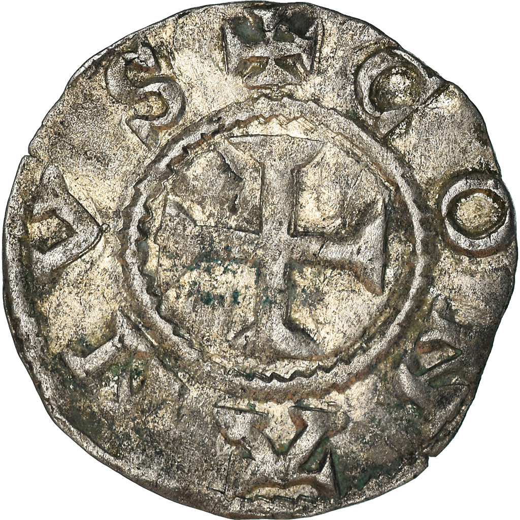 Coin, France, Conan IV, Denier, XIIth century, Rennes, Rare, AU, Billon