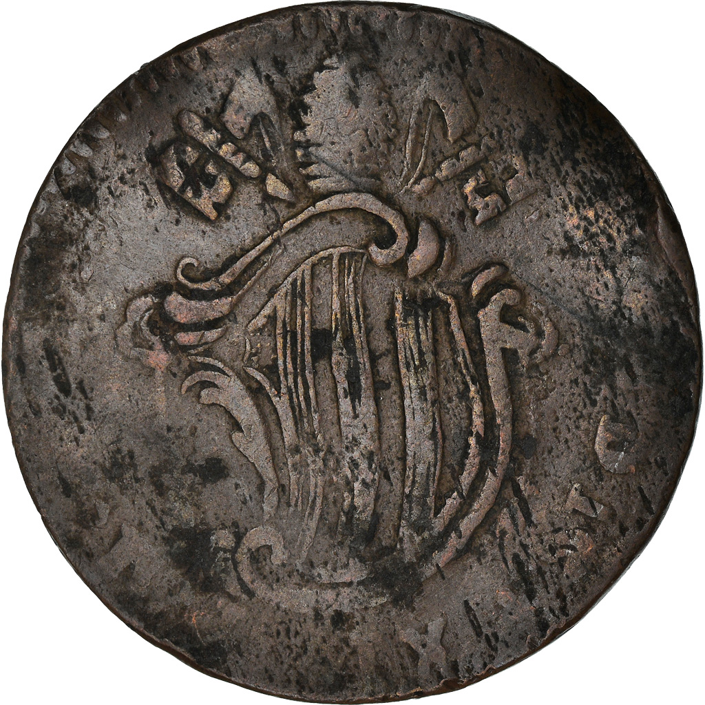 Coin, VATICAN CITY, Benedict XIV, Baiocco, Roma, , Copper