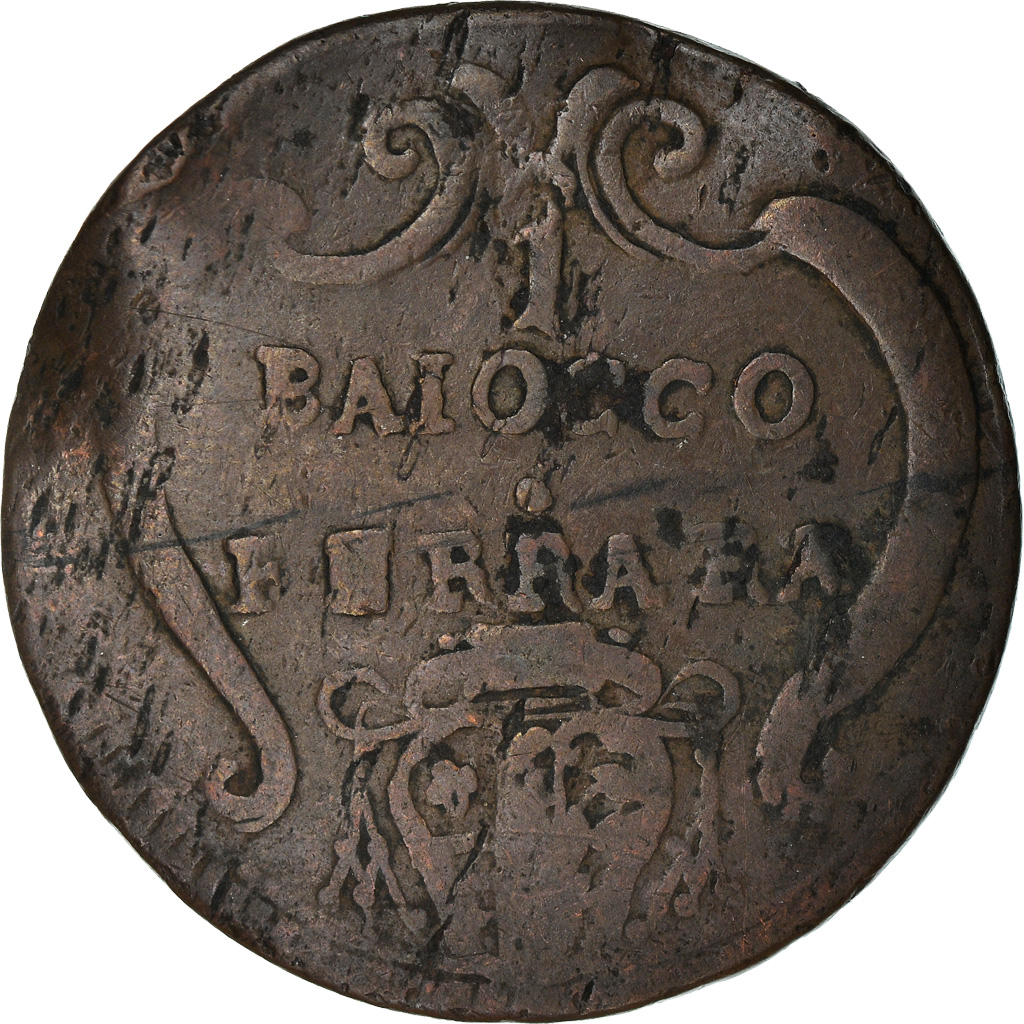 Coin, VATICAN CITY, Benedict XIV, Baiocco, Roma, , Copper