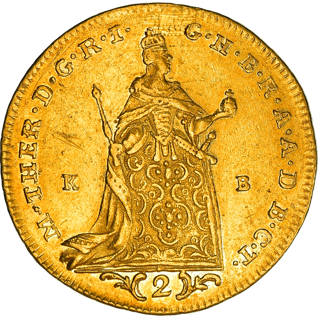 Coin, Hungary, Maria Theresia, 2 Ducat, 1765, Kormoczbanya, , Gold