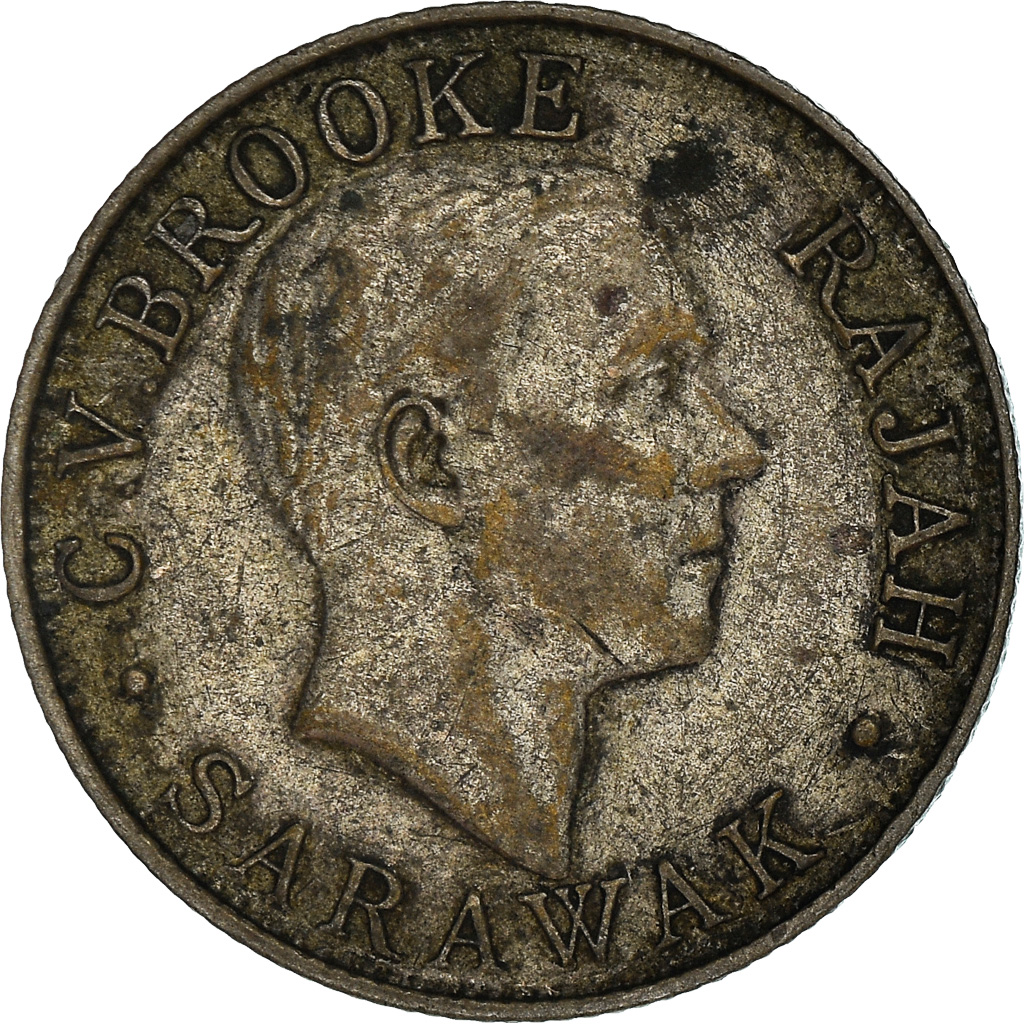 Coin, Sarawak, Charles V. Brooke, 20 Cents, 1927, Heaton, Birmingham, 