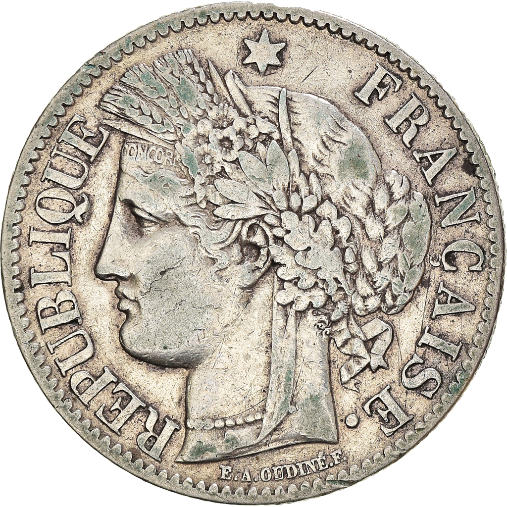 Coin, France, Cérès, 2 Francs, 1888, Paris, , Silver, KM:817.1