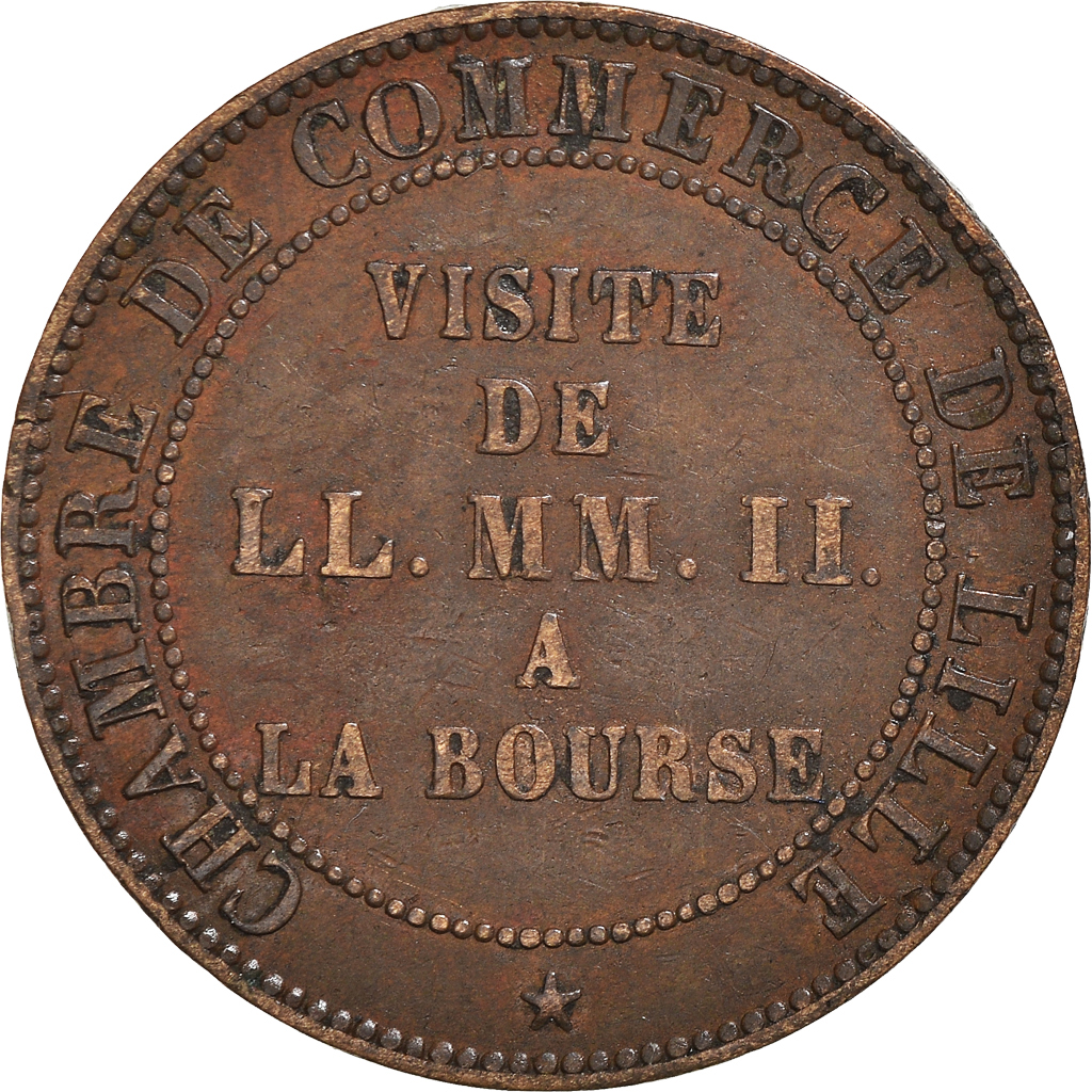 Coin, France, Napoleon III, 5 Centimes, 1853, Lille, , Bronze, KM:M23