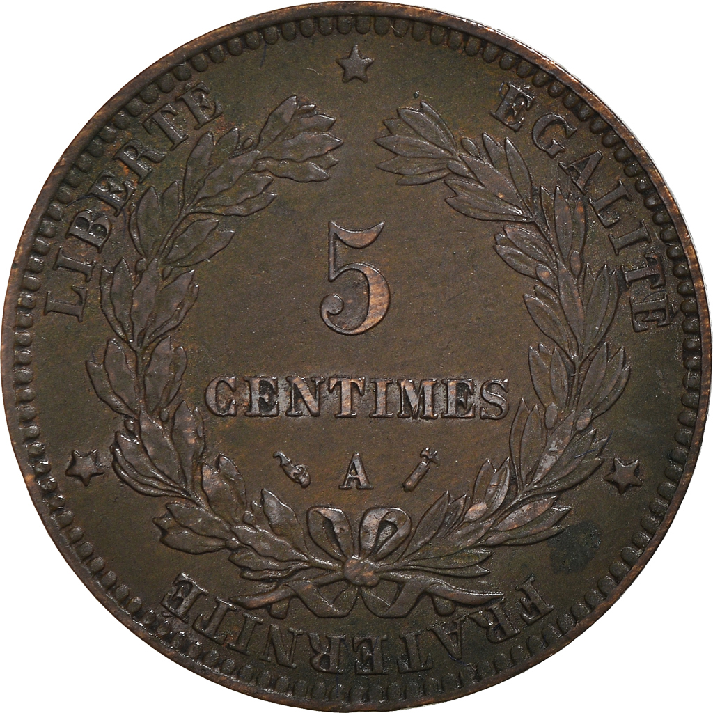 Coin, France, Cérès, 5 Centimes, 1896, Paris, , Bronze, KM:821.1