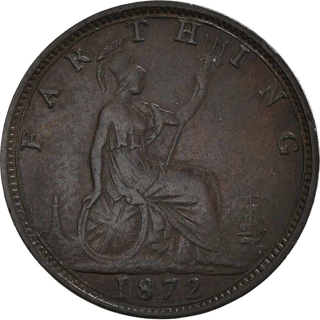 Coin, Great Britain, Victoria, Farthing, 1872, , Bronze, KM:747.2
