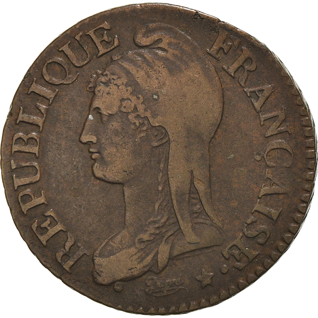 Coin, France, Dupré, 5 Centimes, AN 5, Paris, , Bronze, KM:640.1