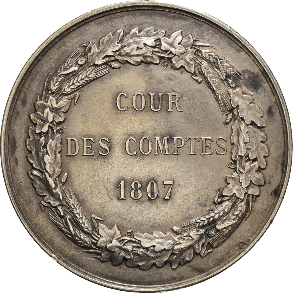 France, Medal, Politics, Society, War, 1925, Cour des Comptes, , Silver