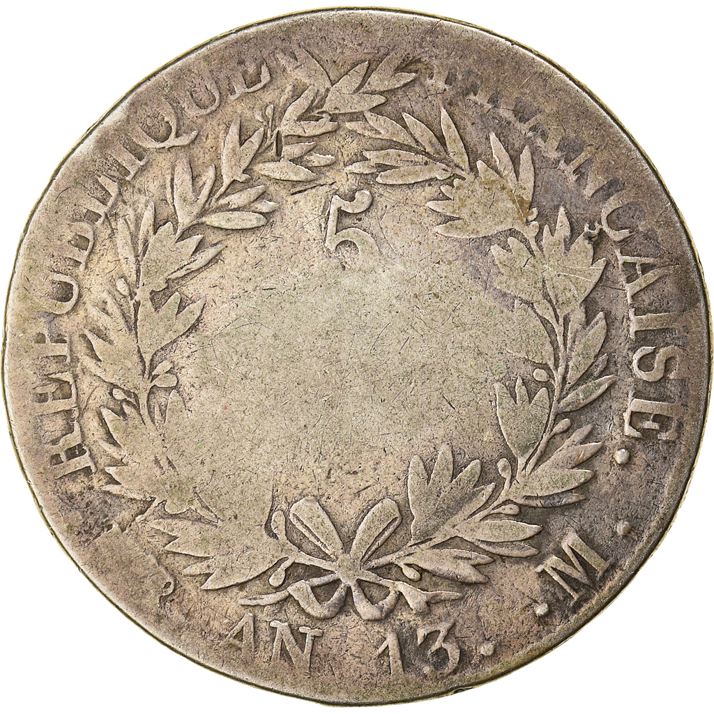 Coin, France, Napoléon I, 5 Francs, AN 13, Toulouse, , Silver