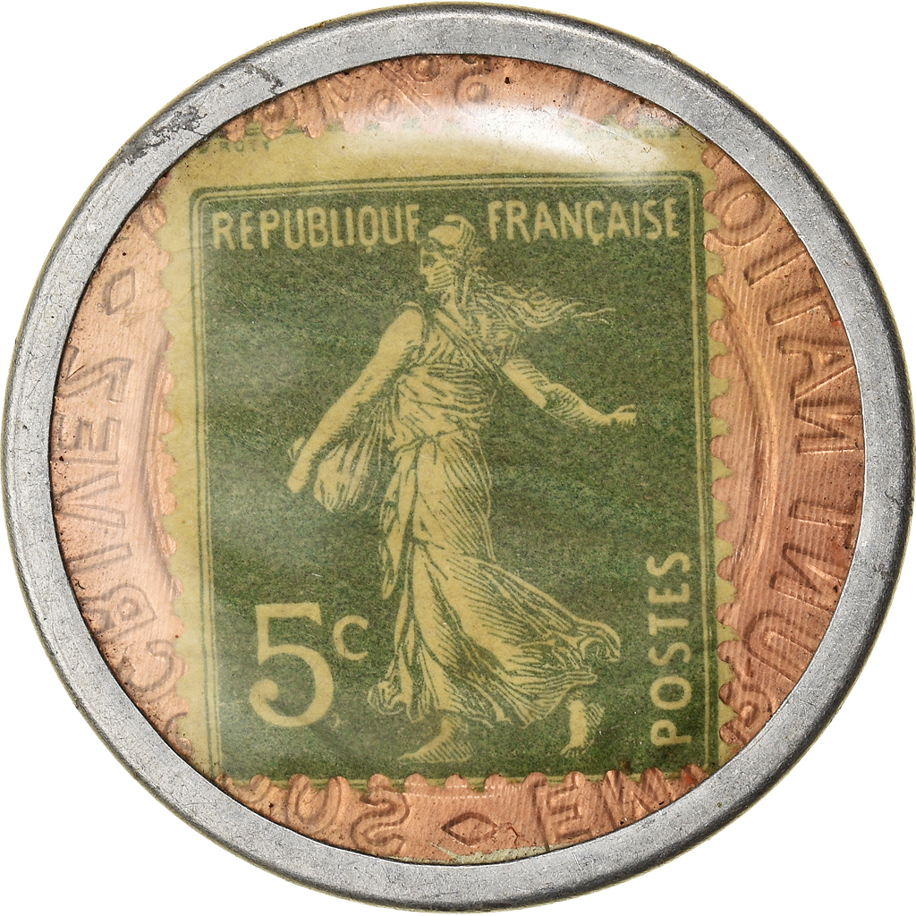 Coin, France, Credit Lyonnais, 5 Centimes, 1920, Timbre-Monnaie, 