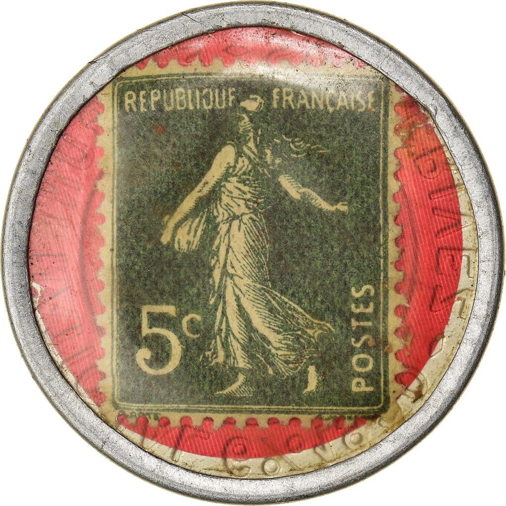Coin, France, Credit Lyonnais, 5 Centimes, 1920, Timbre-Monnaie, 