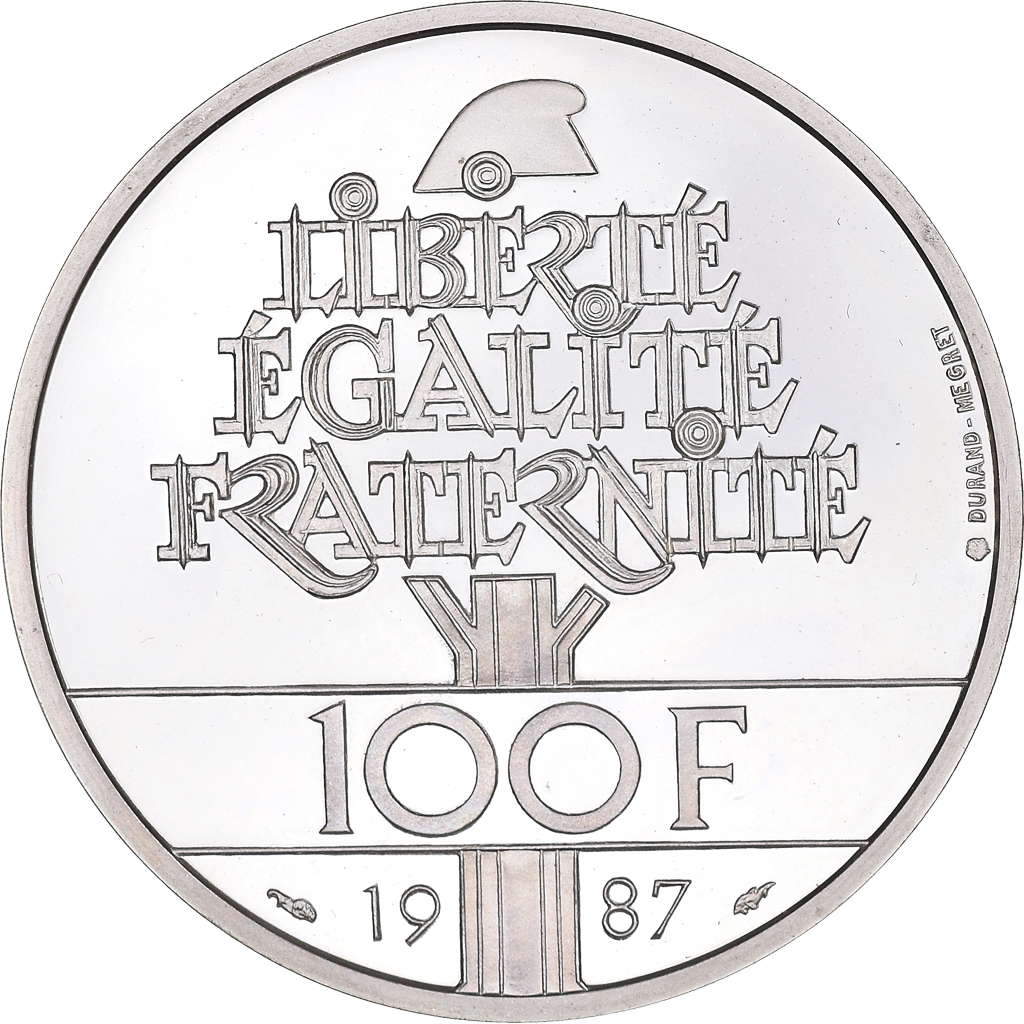 Coin, France, 100 Francs, 1987, Proof, , Silver, KM:962a, Gadoury:902