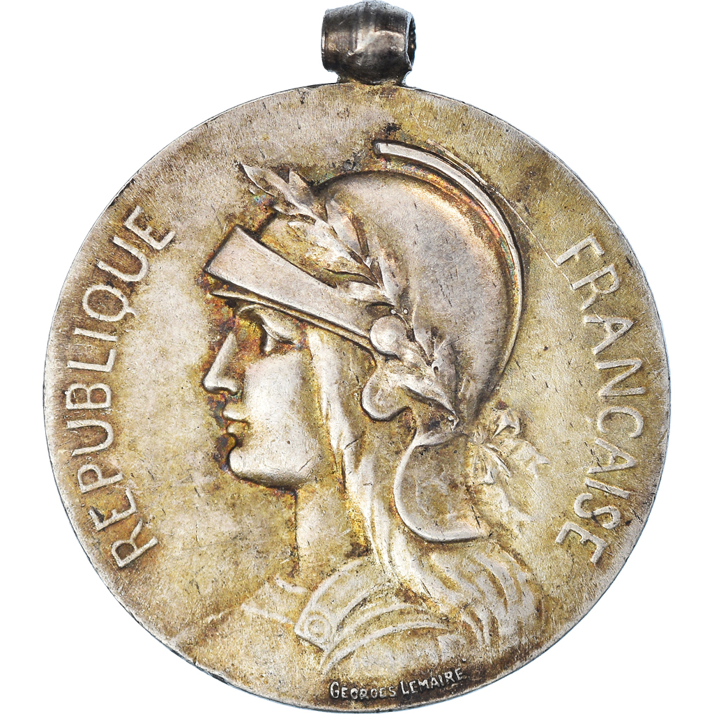 France, Medal, Médaille Coloniale, History, Lemaire, , Silver