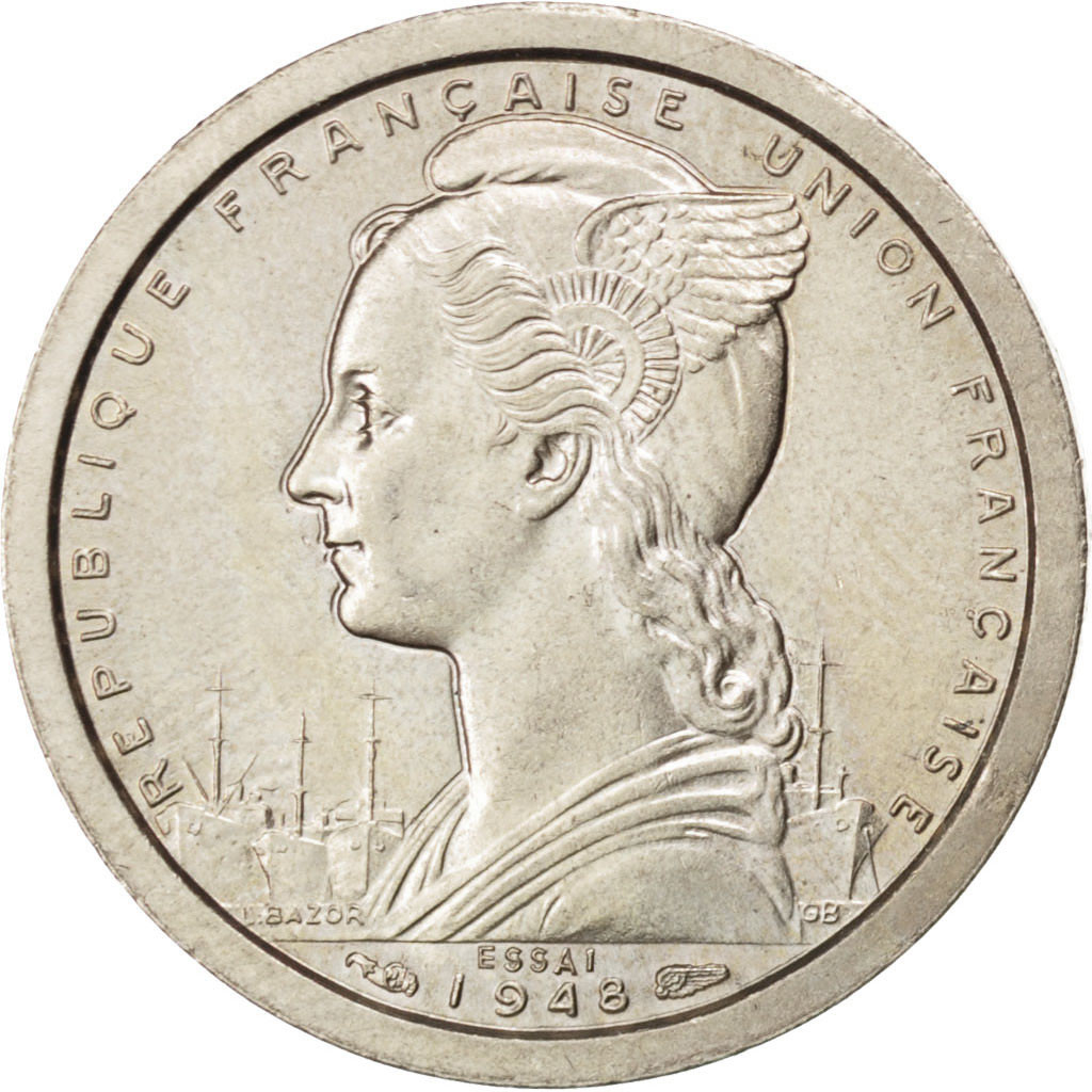 Coin, Cameroon, Franc, 1948, Paris, , Copper-nickel, KM:E5, Lecompte:18
