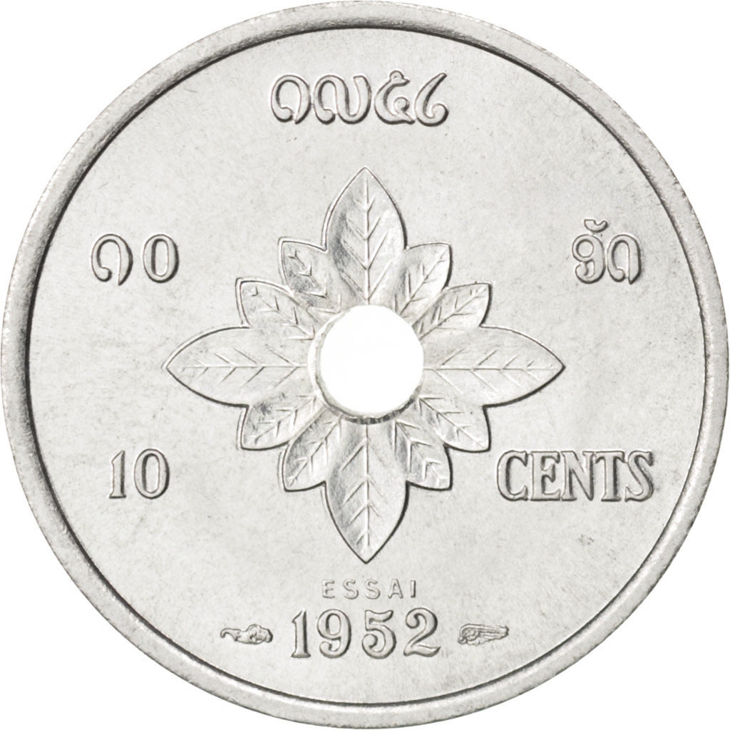 Coin, Lao, Sisavang Vong, 10 Cents, 1952, , Aluminium, KM:E1, Lecompte:2