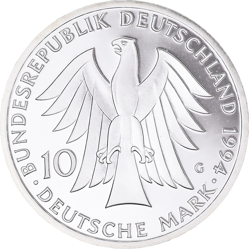 Coin, GERMANY - FEDERAL REPUBLIC, 10 Mark, 1994, Karlsruhe, Germany, 