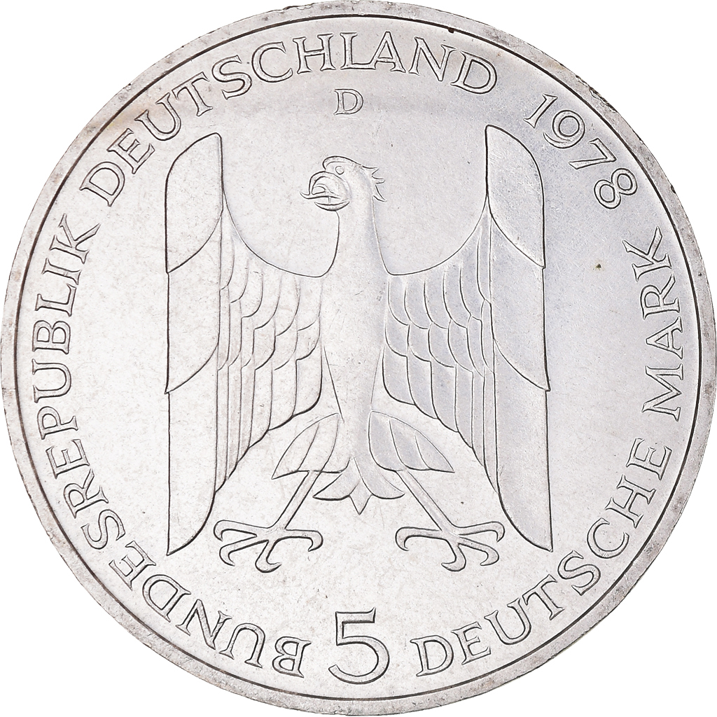 Coin, GERMANY - FEDERAL REPUBLIC, 5 Mark, 1978, Munich, Germany, 