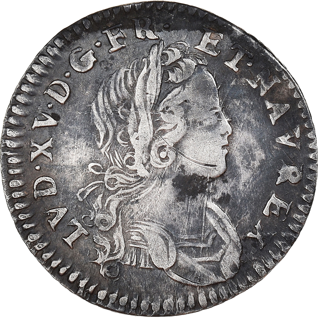 Coin, France, Louis XV, 10 Sols-1/8 Ecu, 1719, Tours, VF, Silver