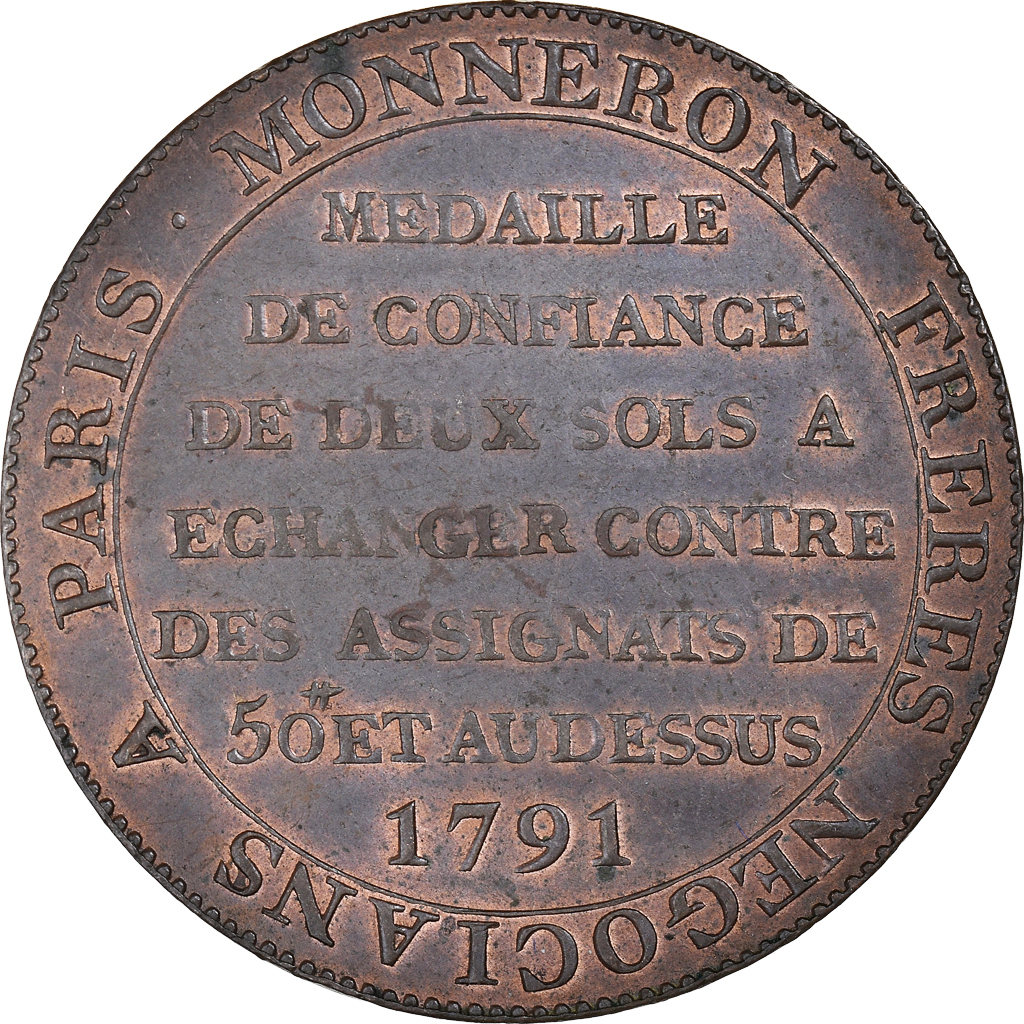 Coin, France, 2 Sols, 1791, MS, Bronze, KM:Tn23, Brandon:217