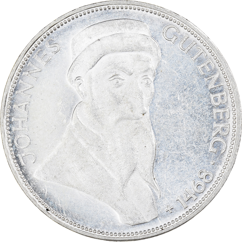 Coin, GERMANY - FEDERAL REPUBLIC, 5 Mark, 1968, Karlsruhe, Germany, 