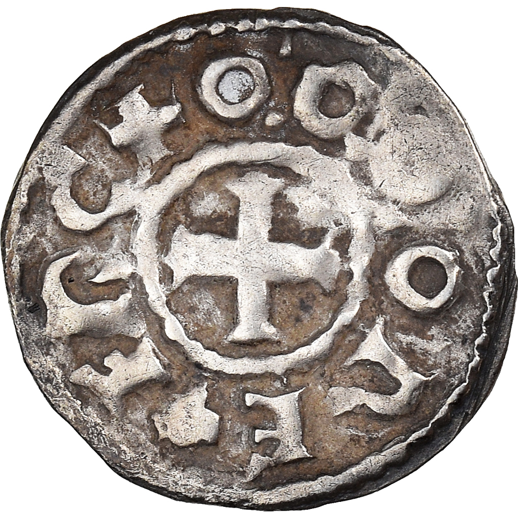 Coin, France, Eudes, Obol, 888-898, Toulouse, , Silver, Depeyrot:1014