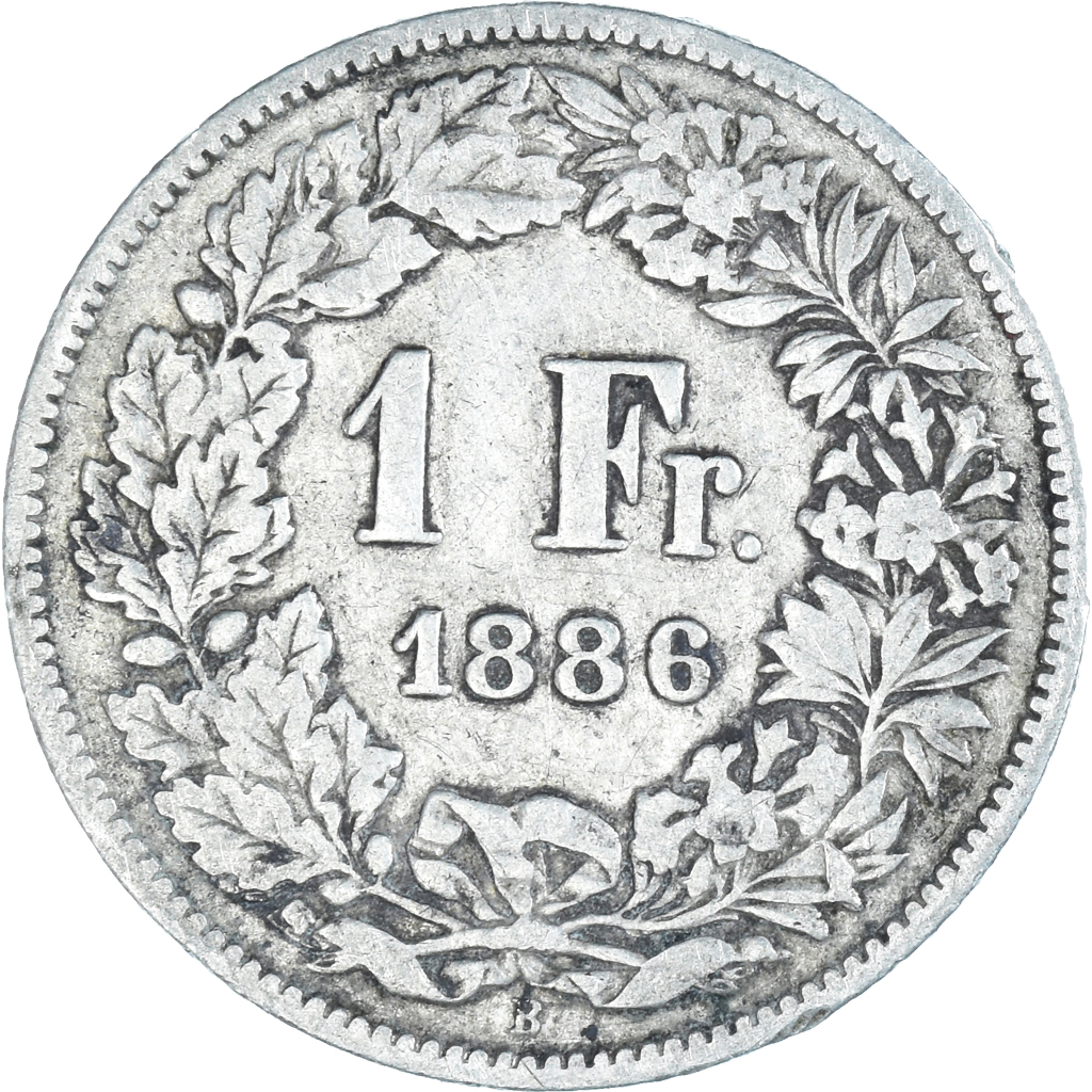 Coin, Switzerland, Franc, 1886, Bern, , Silver, KM:24