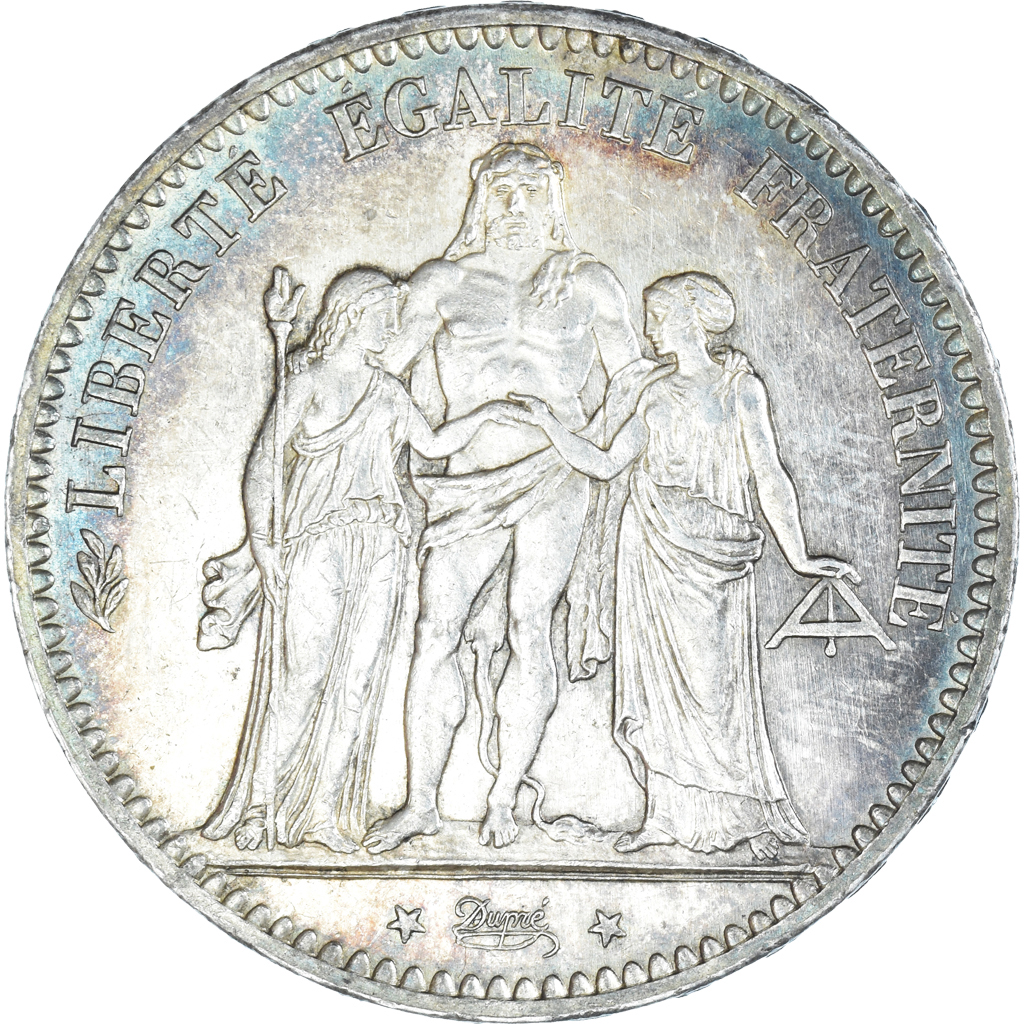Coin, France, Hercule, 5 Francs, 1876, Paris, , Silver, KM:820.1