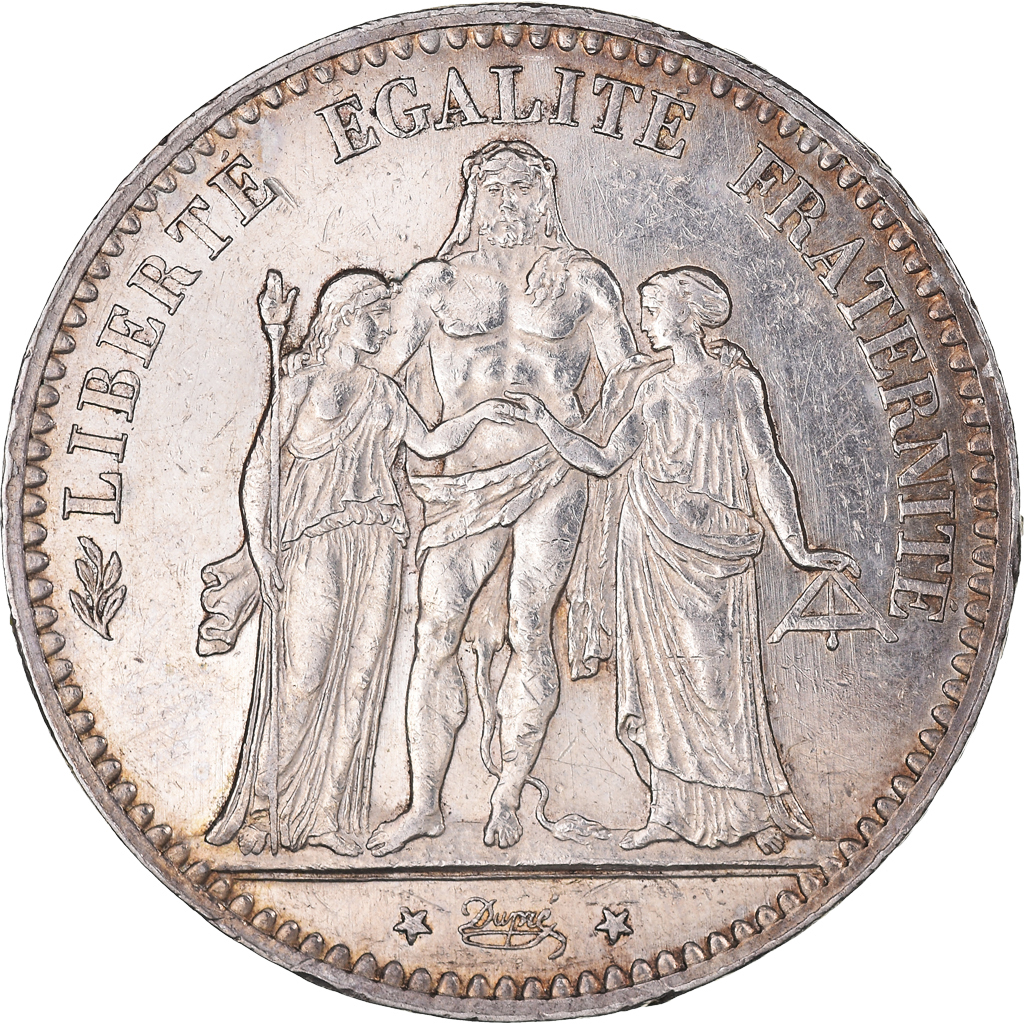 Coin, France, Hercule, 5 Francs, 1876, Paris, , Silver, KM:820.1