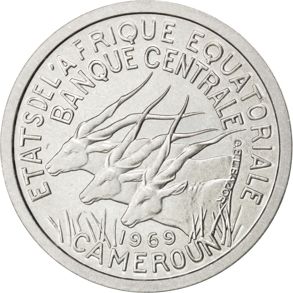Coin, EQUATORIAL AFRICAN STATES, Franc, 1969, Paris, , Aluminium, KM:E7