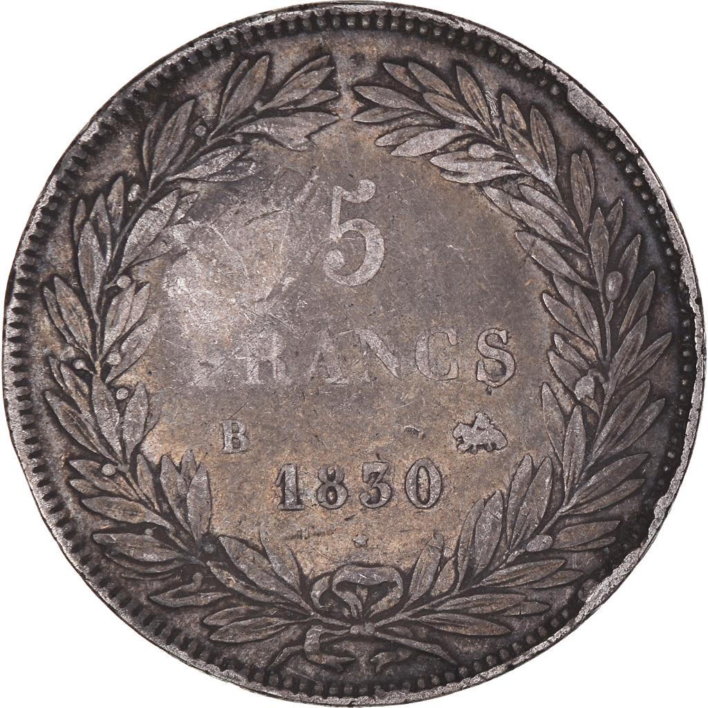 Coin, France, Louis-Philippe, 5 Francs, 1830, Rouen, , Silver