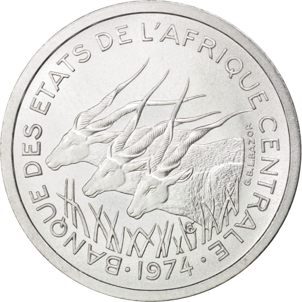 Coin, Central African States, Franc, 1974, Paris, , Aluminum, KM:E2