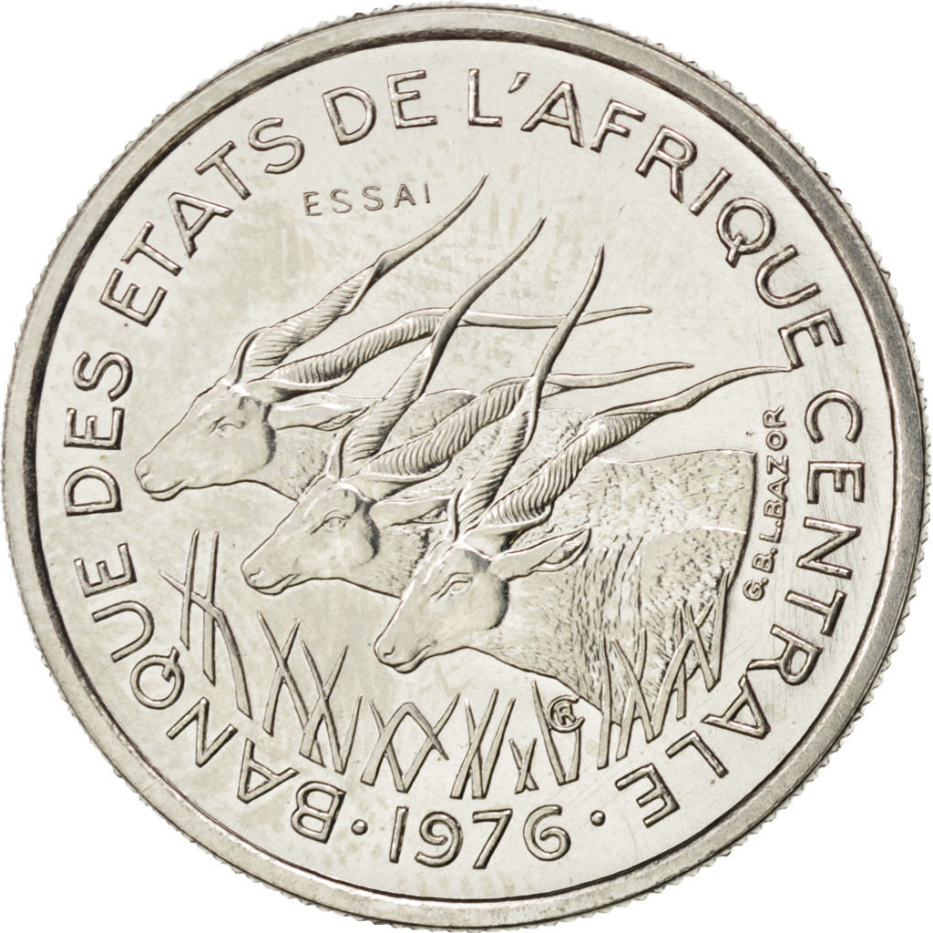 Coin, Central African States, 50 Francs, 1976, Paris, , Nickel, KM:E8