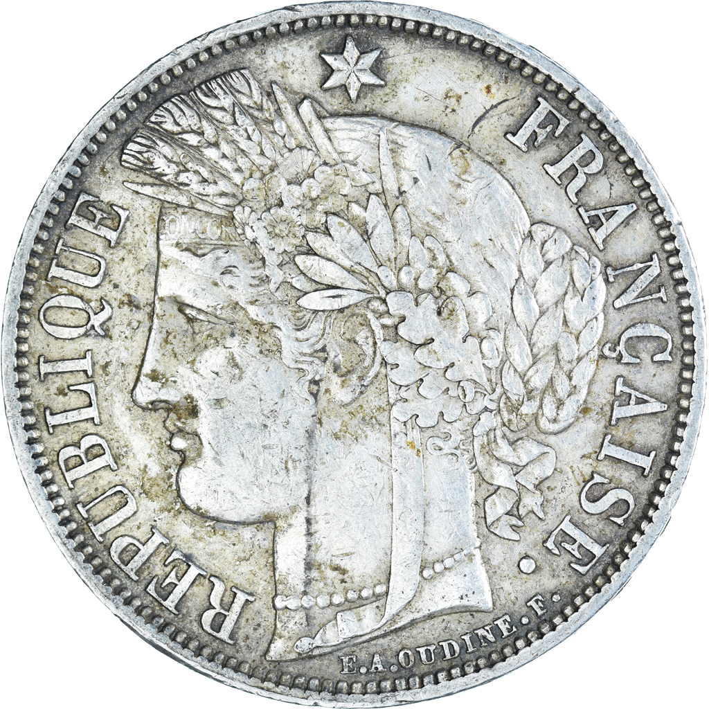 Coin, France, Cérès, 5 Francs, 1851, Paris, , Silver, KM:761.1