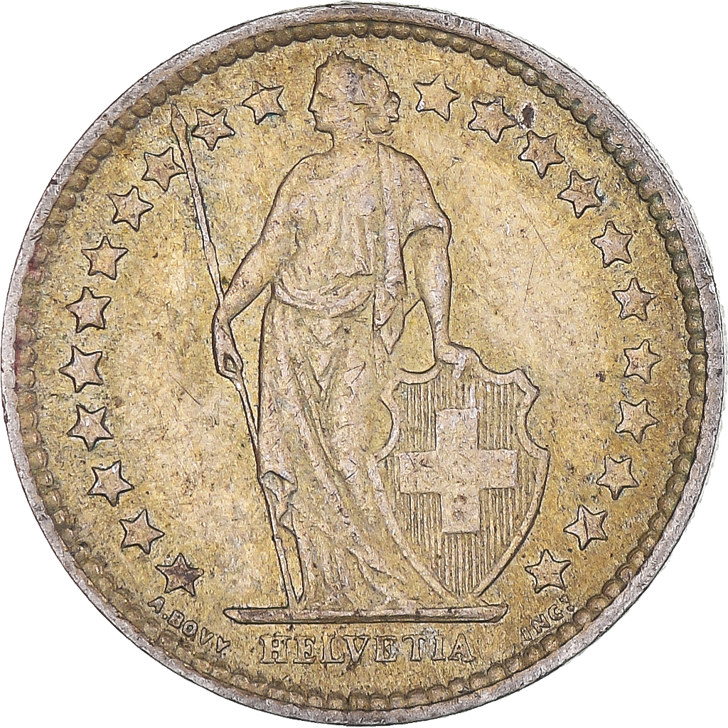 Coin, Switzerland, 1/2 Franc, 1962, Bern, , Silver, KM:23