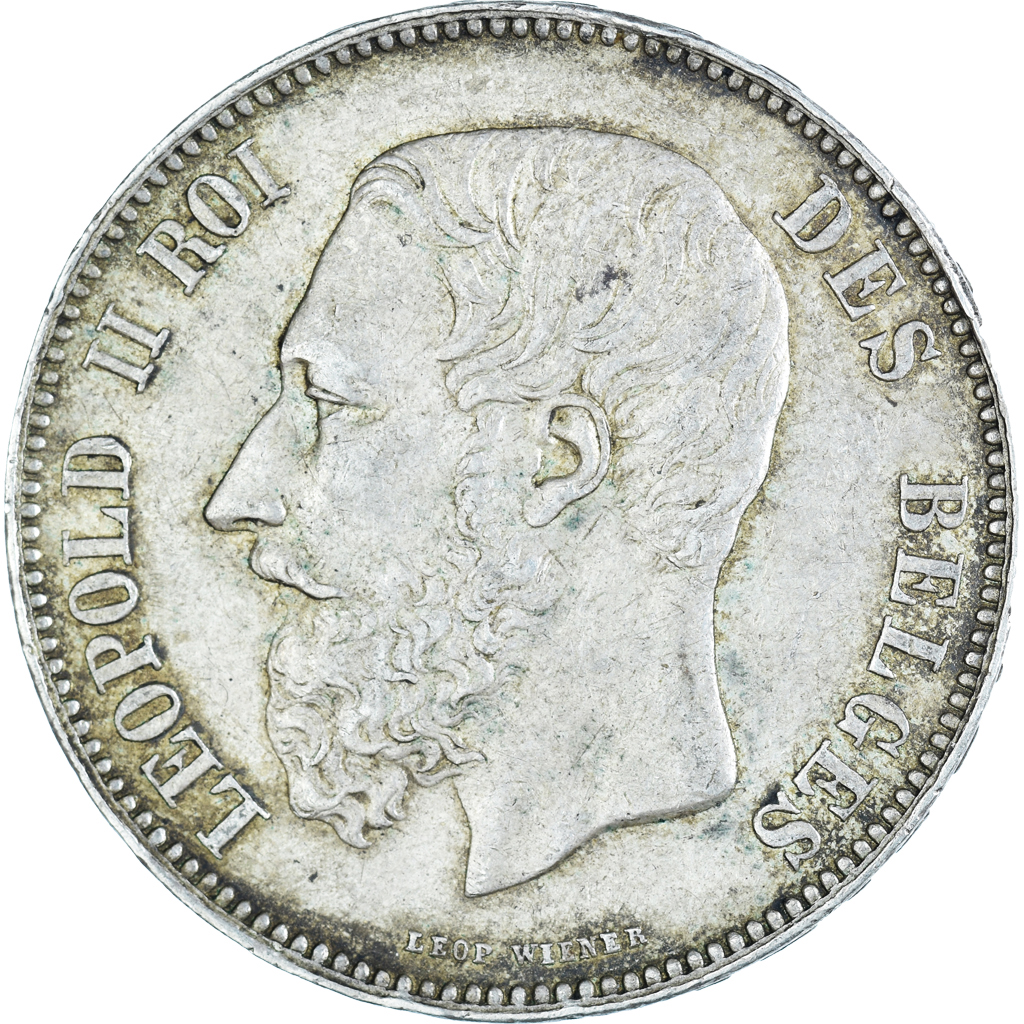 Coin, Belgium, Leopold II, 5 Francs, 5 Frank, 1869, , Silver, KM24