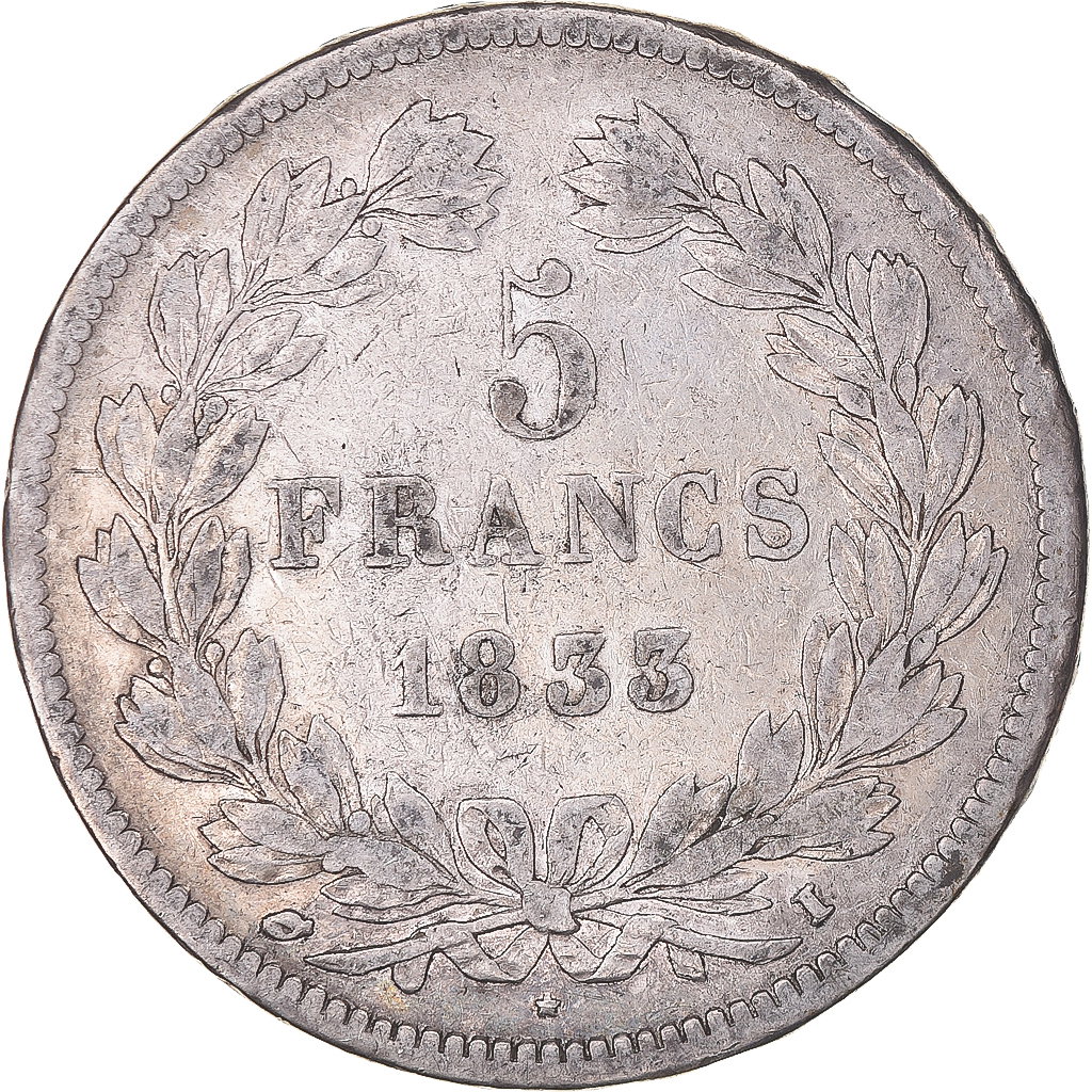 Coin, France, Louis-Philippe, 5 Francs, 1833, Limoges, , Silver