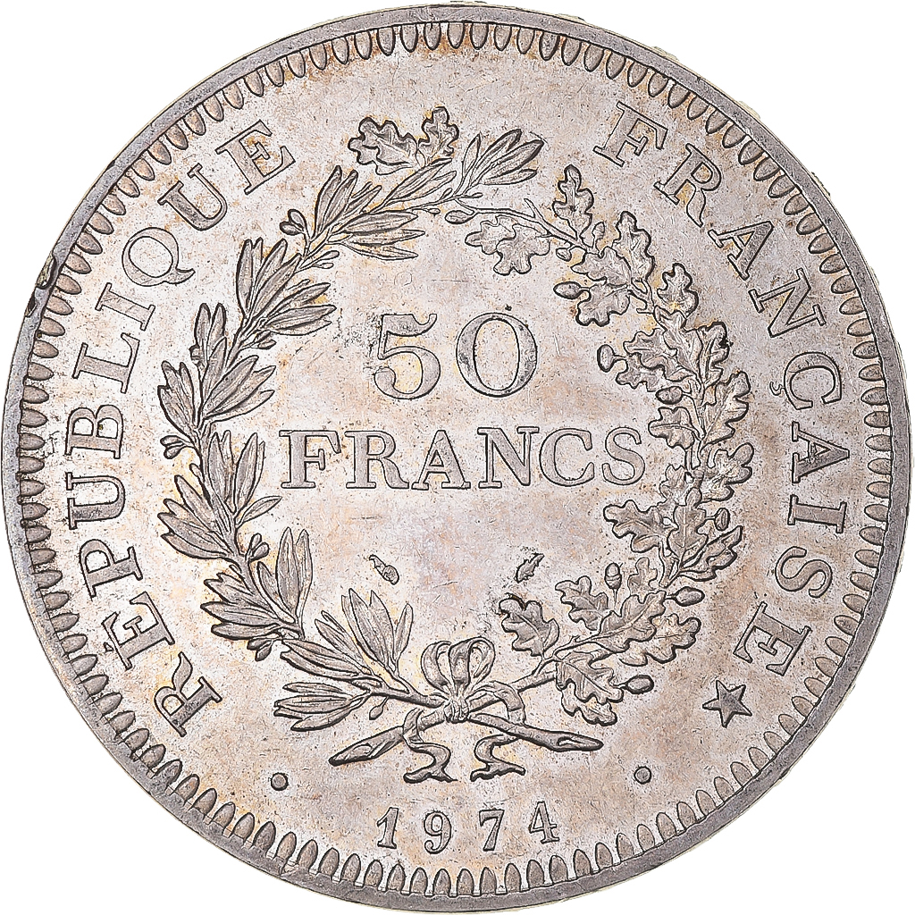 Coin, France, Hercule, 50 Francs, 1974, Avers 20 francs, , Silver