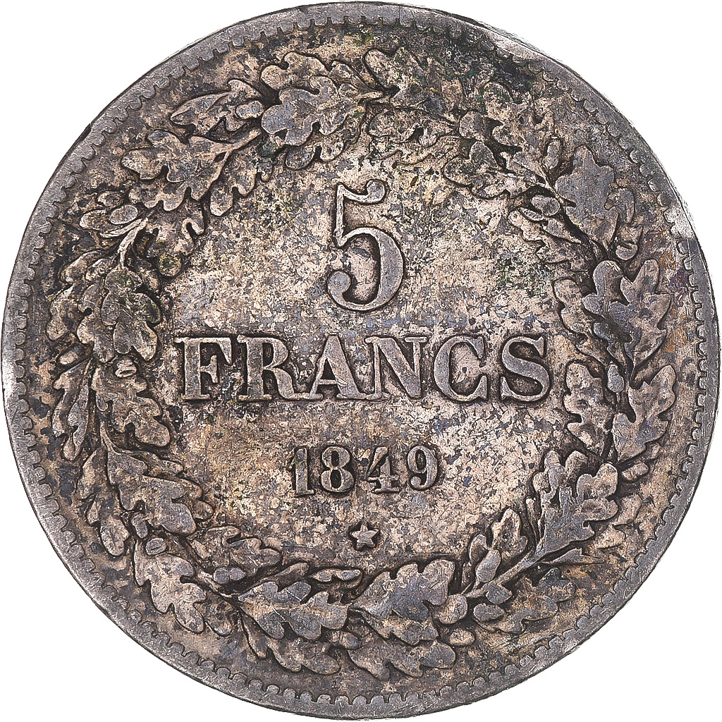 Coin, Belgium, Leopold I, 5 Francs, 5 Frank, 1849, , Silver, KM:3.2