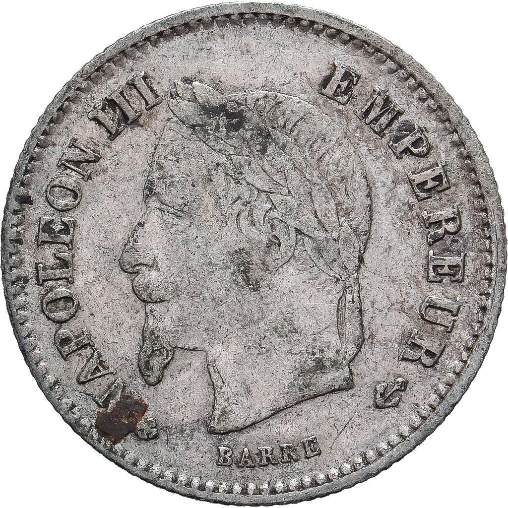 Coin, France, Napoleon III, 20 Centimes, 1867, Strasbourg, , Silver
