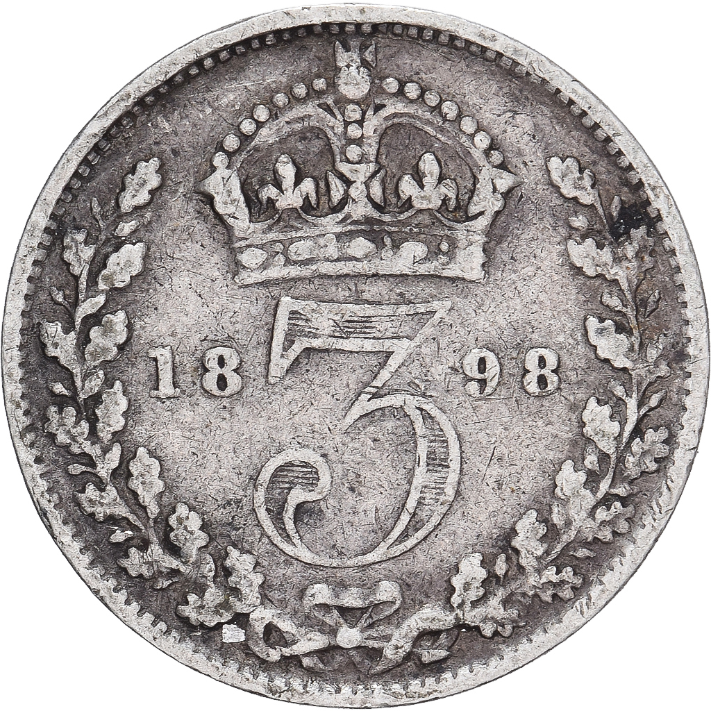 Coin, Great Britain, Victoria, 3 Pence, 1898, , Silver, KM:777