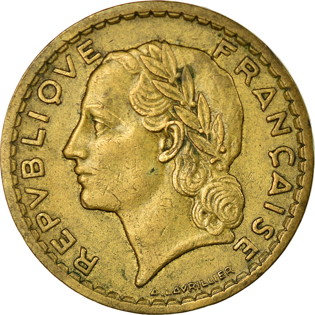 Coin, France, Lavrillier, 5 Francs, 1945, Castelsarrasin, 