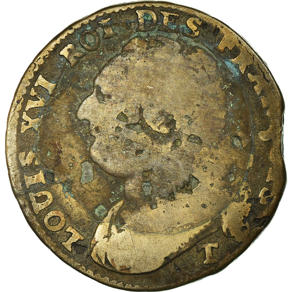 Coin, France, 12 deniers françois, 12 Deniers, 1792, Nantes, , Bronze