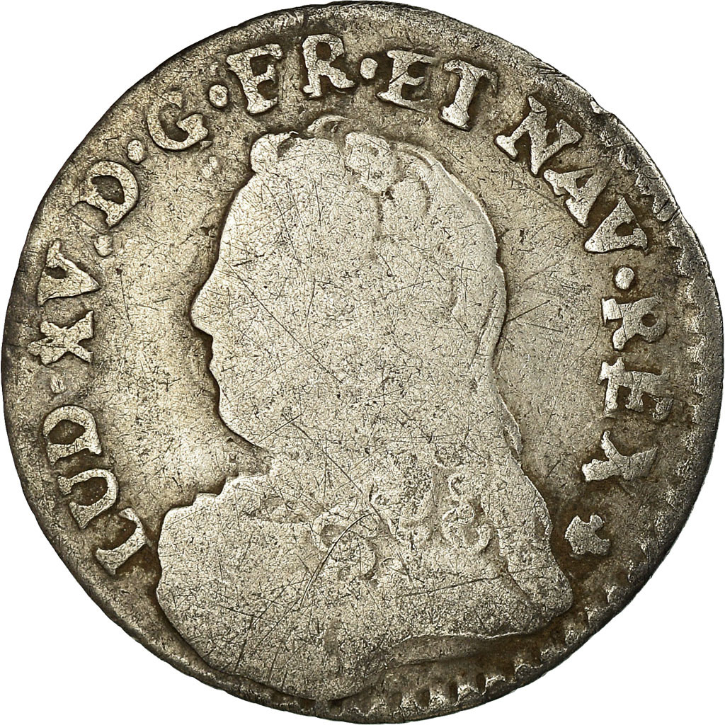 Coin, France, Louis XV, 1/20 Écu  aux branches d'olivier (6 sols), 6 Sols, 1/20