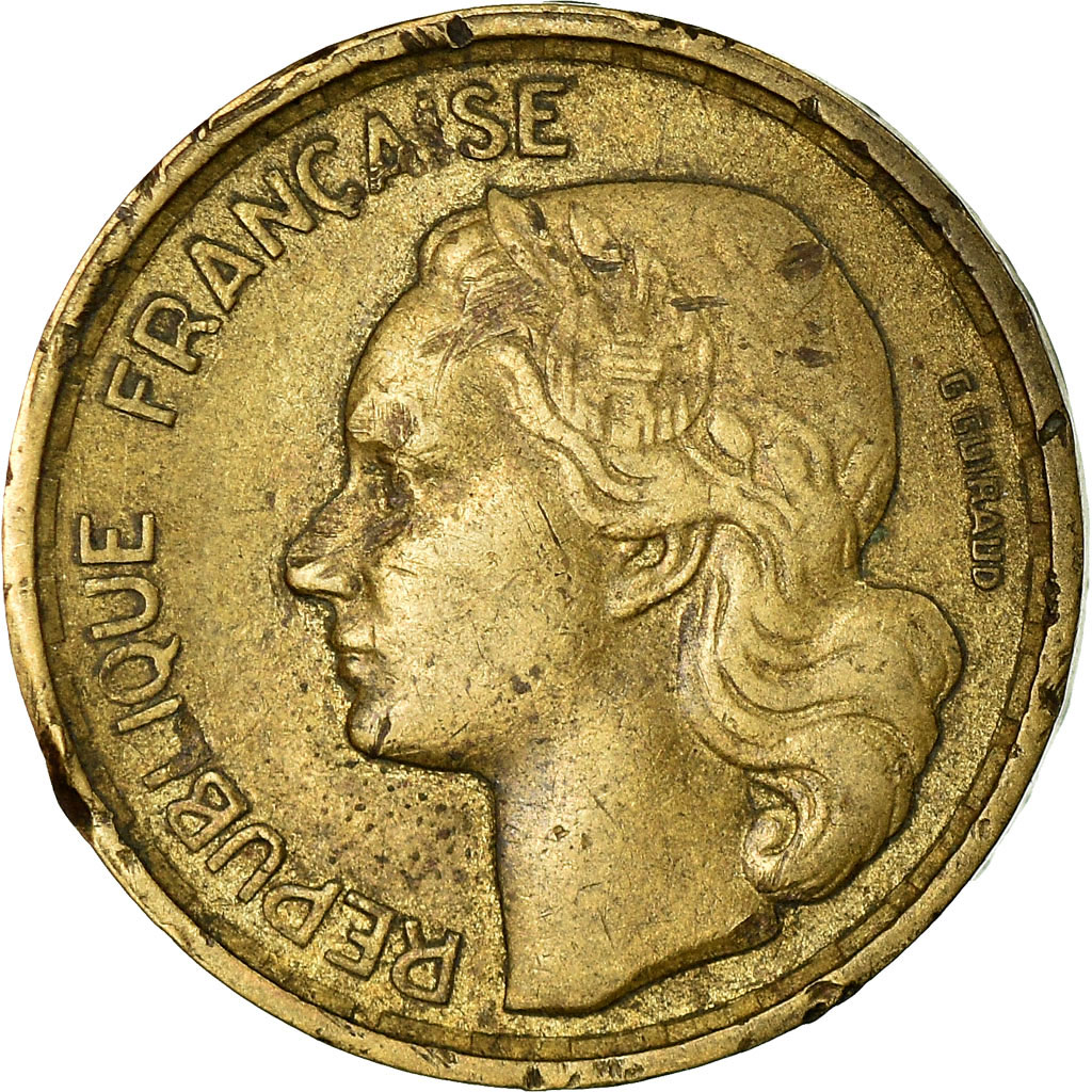 Coin, France, Guiraud, 10 Francs, 1954, Paris, , Aluminum-Bronze